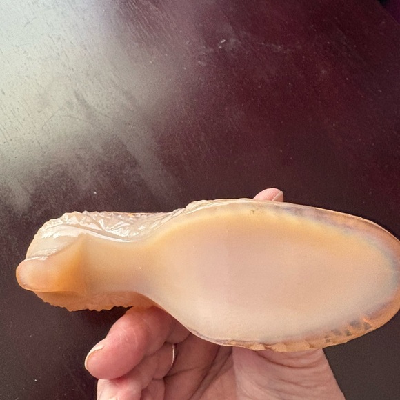 Fenton Pink frosted Glass Shoe Accent - Picture 5 of 5